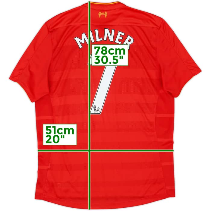 2016-17 Liverpool Home Shirt Milner #7 - 8/10 - (M)