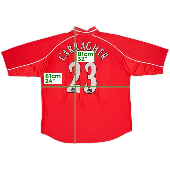 2000-02 Liverpool Home Shirt Carragher #23 - 6/10 - (XL)
