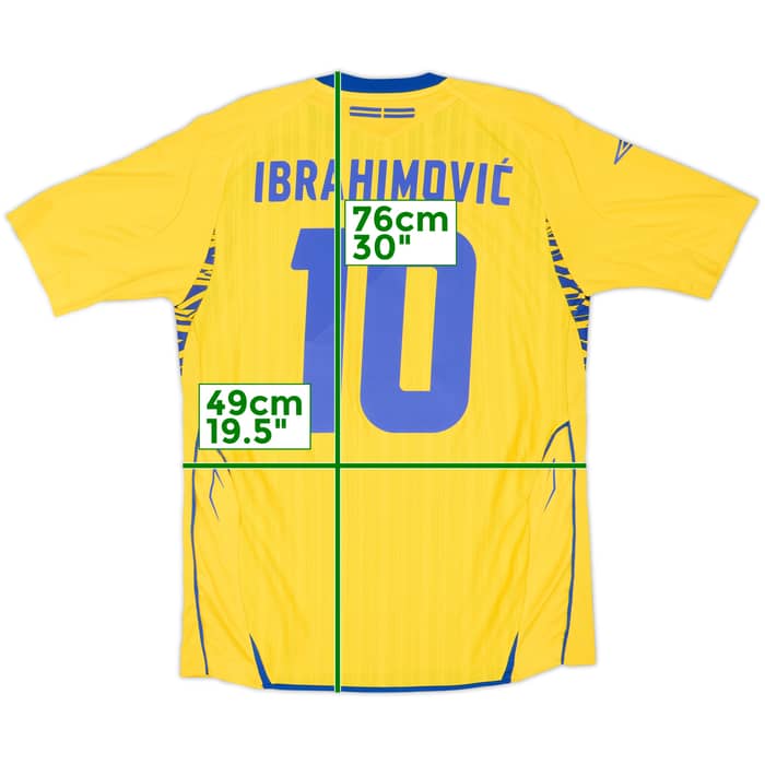 2007-09 Sweden Home Shirt Ibrahimovic #10 - 9/10 - (M)