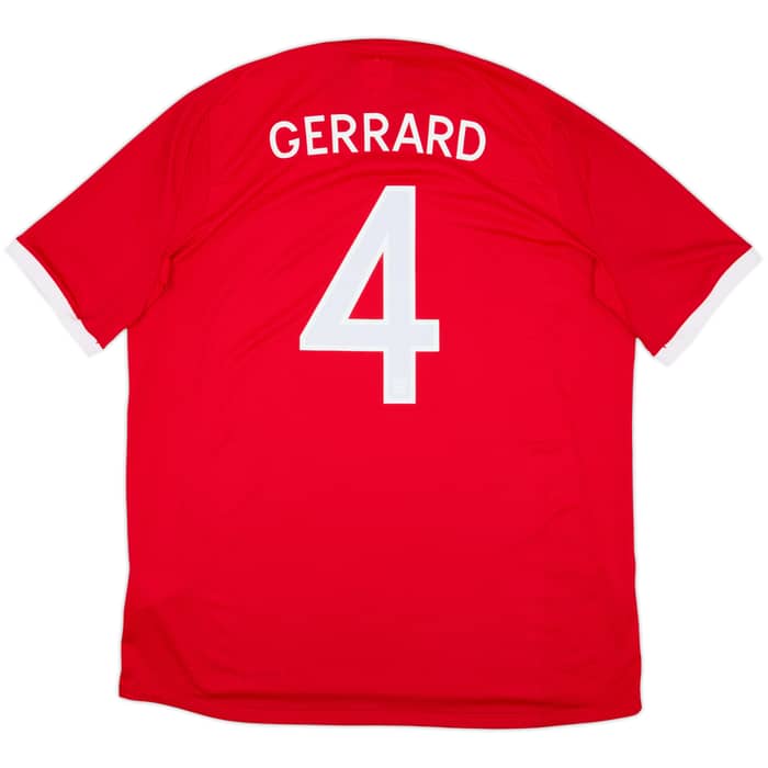 2010-11 England Away Shirt Gerrard #4 - 9/10 - (XL)