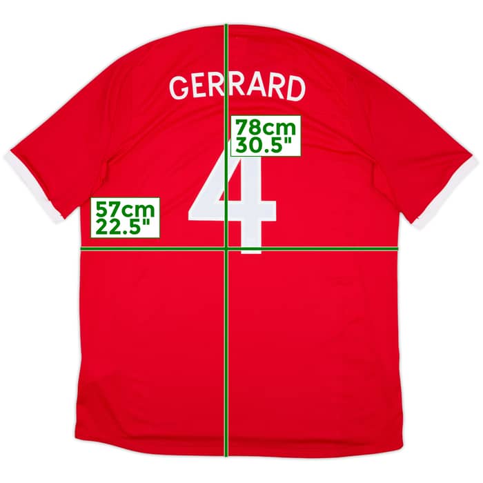 2010-11 England Away Shirt Gerrard #4 - 9/10 - (XL)