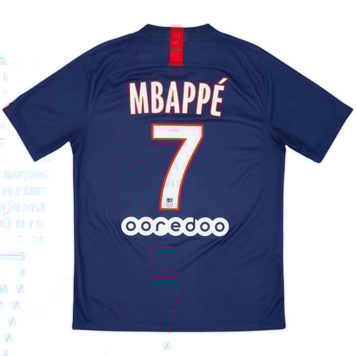 2019-20 Paris Saint-Germain Home Shirt Mbappe #7 - 9/10 - (M)