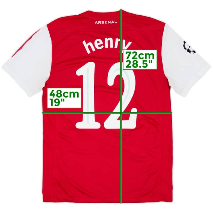 2011-12 Arsenal Home Shirt Henry #12 - 7/10 - (M)
