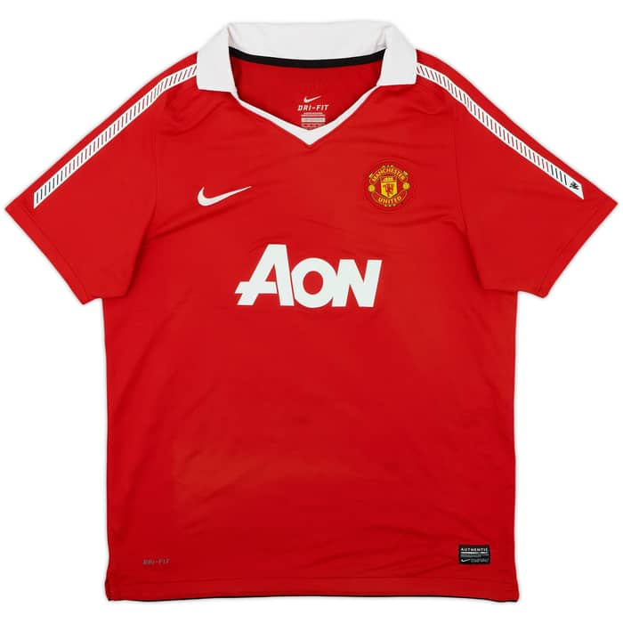 2010-11 Manchester United Home Shirt Evra #3 - 8/10 - (XL.Boys)