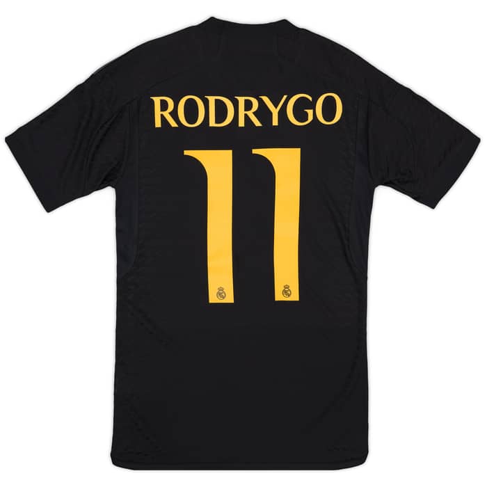2023-24 Real Madrid Authentic Third Shirt Rodrygo #11 (XS)