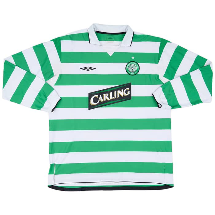 2004-05 Celtic Home L/S Shirt Lambert #14 - 6/10 - (XXL)