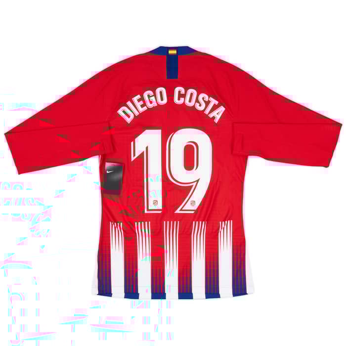 2018-19 Atletico Madrid Player Issue Home L/S Shirt Diego Costa #19 (M)