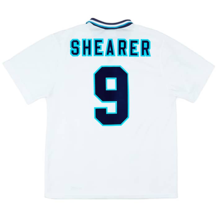 1995-97 England Home Shirt Shearer #9 - 8/10 - (XL)