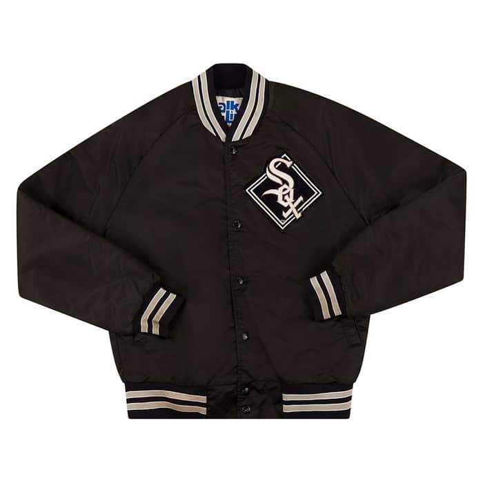 1990s Chicago White Sox Chalk Line Satin Varsity Jacket S