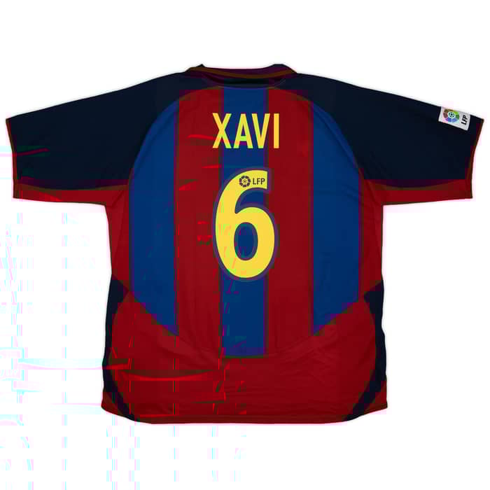 2003-04 Barcelona Home Shirt Xavi #6 - 5/10 - (XL)