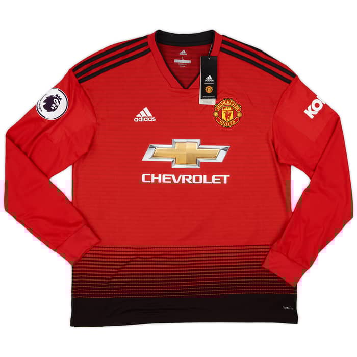 2018-19 Manchester United Home L/S Shirt Lukaku #9 (L)