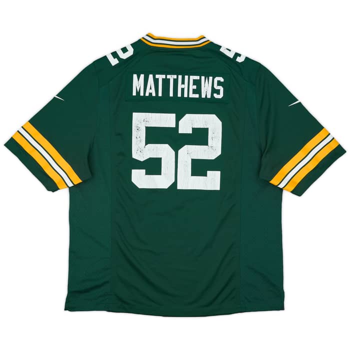 2012-18 Green Bay Packers Matthews #52 Nike Game Home Jersey - 4/10 - (XL)