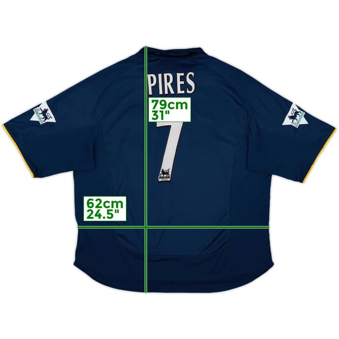 2000-02 Arsenal European Shirt Pires #7 - 8/10 - (XXL)