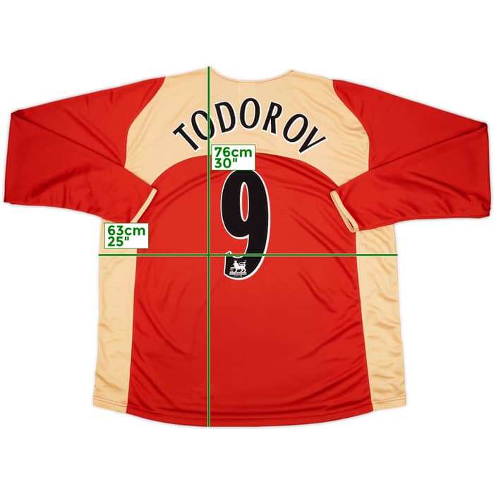 2005-06 Portsmouth Away L/S Shirt Todorov #9 - 9/10 - (XXL)