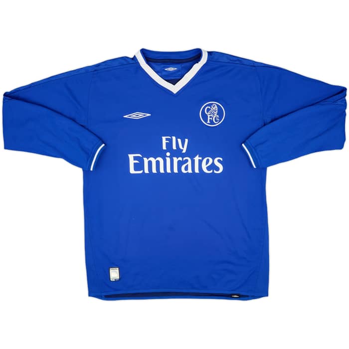 2003-05 Chelsea Home L/S Shirt Makelele #4 - 8/10 - (M)