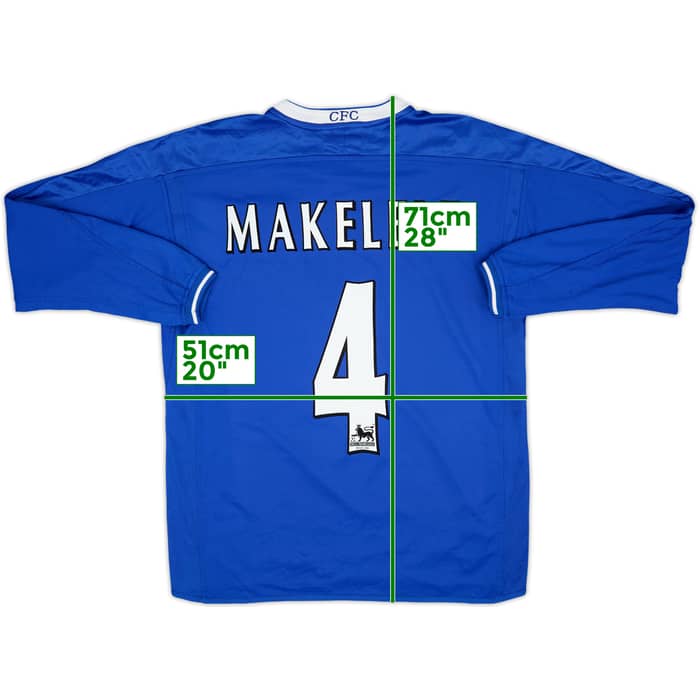 2003-05 Chelsea Home L/S Shirt Makelele #4 - 8/10 - (M)