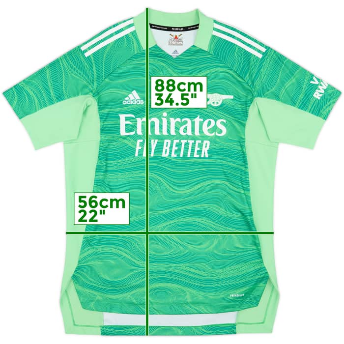2021-22 Arsenal S/S GK Shirt - 9/10 -(L)