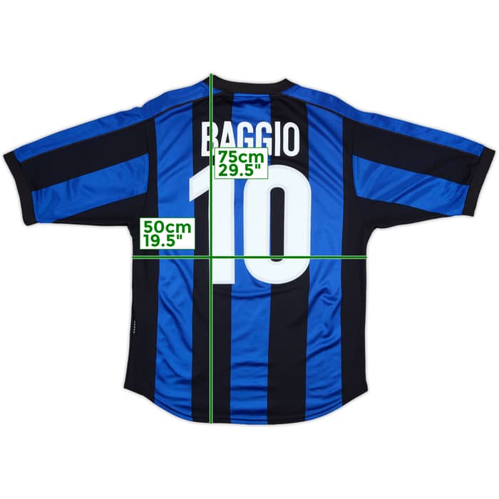 1999-00 Inter Milan Home Shirt Baggio #10 - 7/10 - (S)