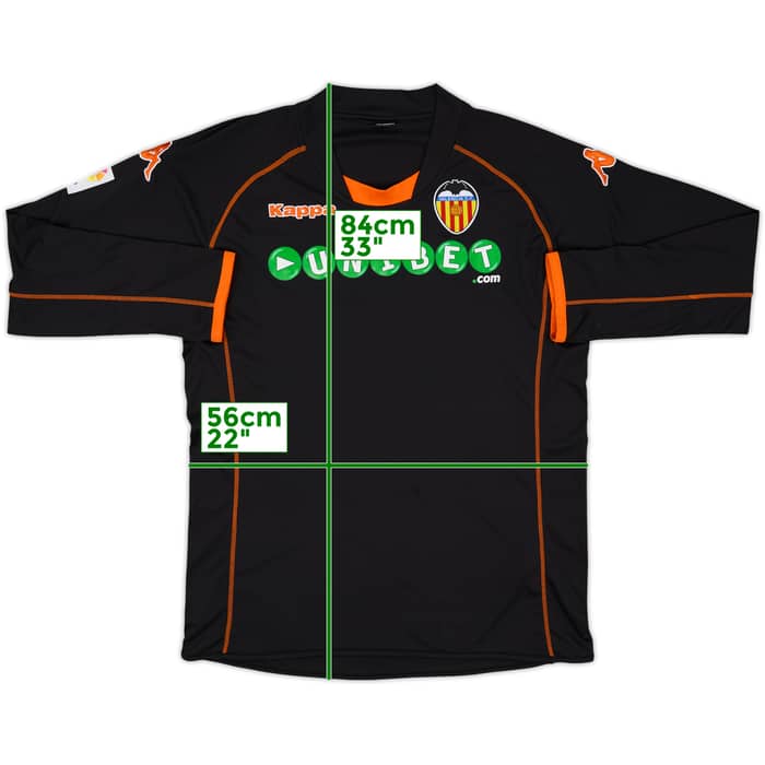 2009-10 Valencia Away L/S Shirt - 10/10 - (XXL)
