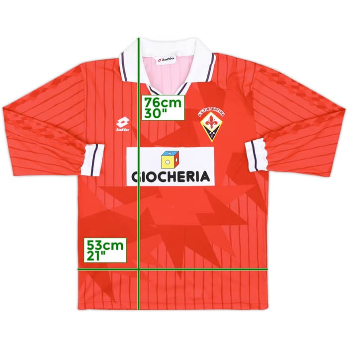 1991-92 Fiorentina Third L/S Shirt #9 - 8/10 - (M)
