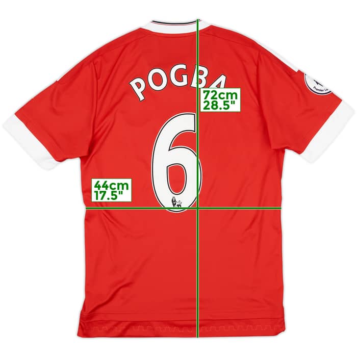 2015-16 Manchester United Home Shirt Pogba #6 - 6/10 - (S)