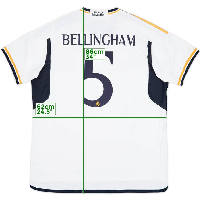 2023-24 Real Madrid Authentic Home Shirt Bellingham #5 (XXL)