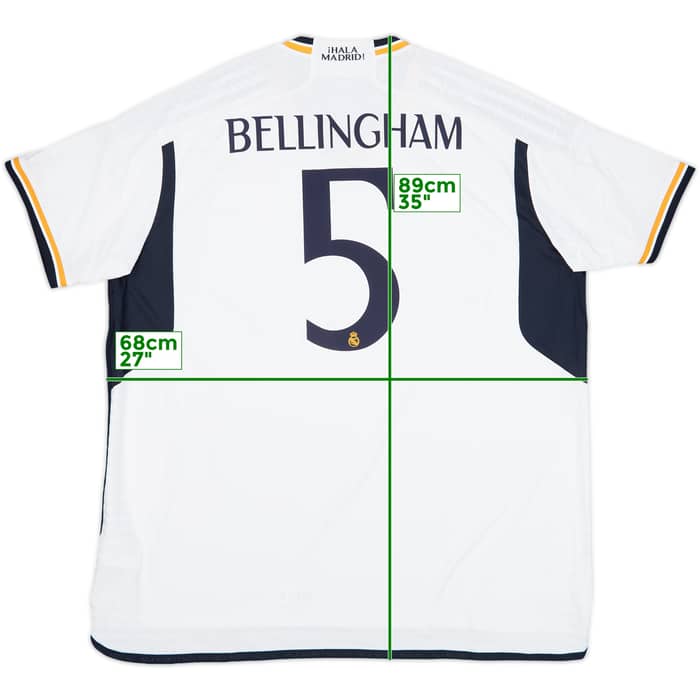 2023-24 Real Madrid Authentic Home Shirt Bellingham #5 (3XL)