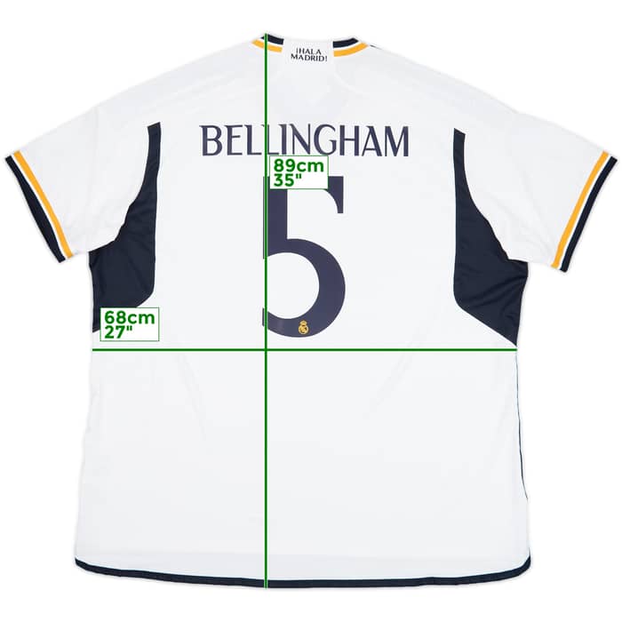 2023-24 Real Madrid Authentic Home Shirt Bellingham #5 (3XL)