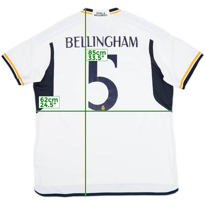 2023-24 Real Madrid Authentic Home Shirt Bellingham #5 (XXL)