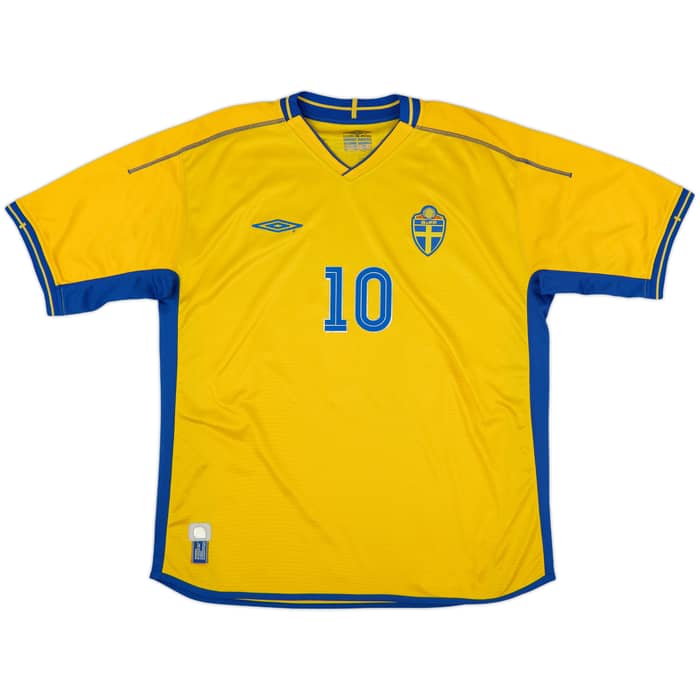 2003-04 Sweden Home Shirt Ibrahimovic #10 - 7/10 - (XL)