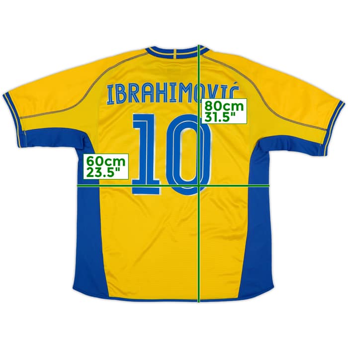 2003-04 Sweden Home Shirt Ibrahimovic #10 - 7/10 - (XL)