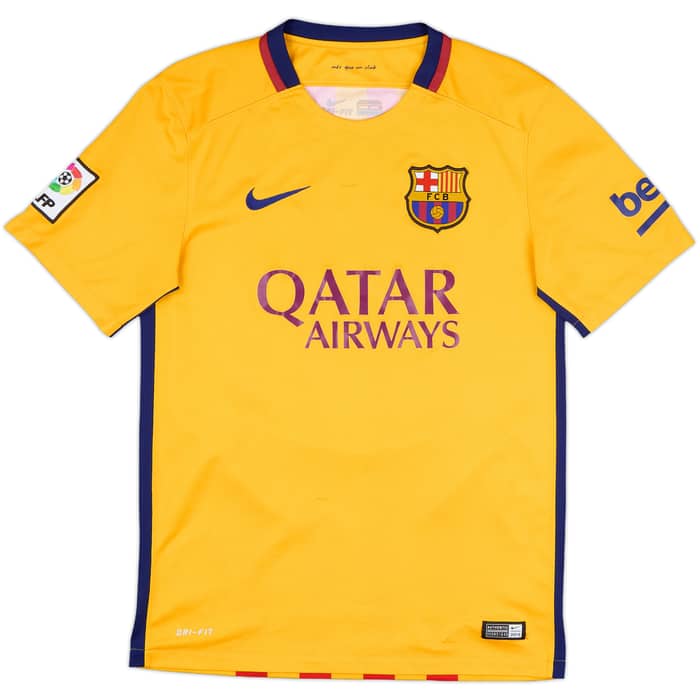 2015-16 Barcelona Away Shirt Suarez #9 - 7/10 - (S)