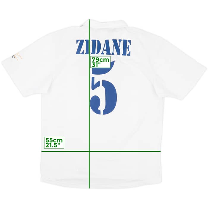 2001 Real Madrid Home Shirt Zidane #5 - 6/10 - (L)