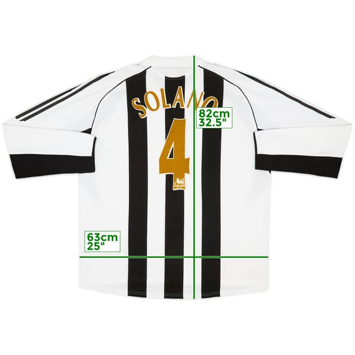 2005-07 Newcastle Home L/S Shirt Solano #4 - 9/10 - (XXL)