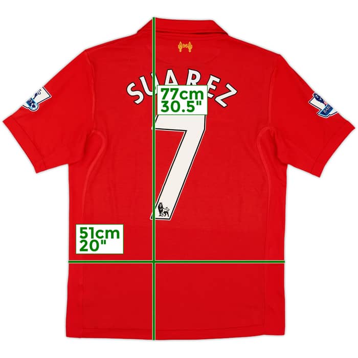 2012-13 Liverpool Home Shirt Suarez #7 - 7/10 - (M)