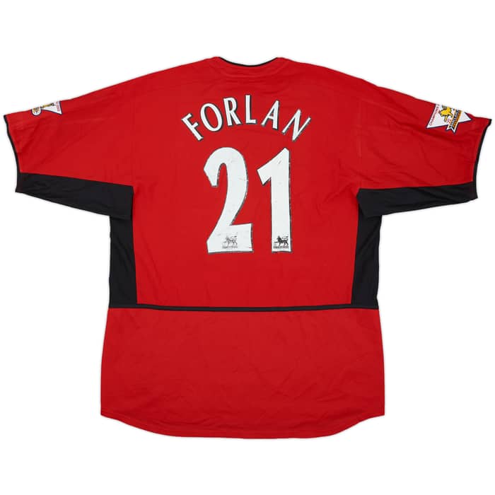 2002-04 Manchester United Home Shirt Forlan #21 - 6/10 - (L)