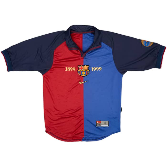 1999-00 Barcelona Centenary Home Shirt Xavi #26 - 8/10 - (S)