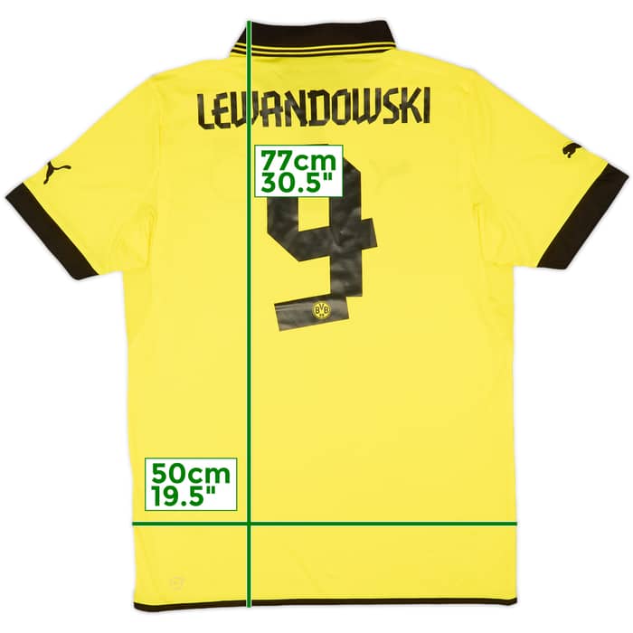2012-13 Borussia Dortmund Home Shirt Lewandowski #9 - 9/10 - (L)
