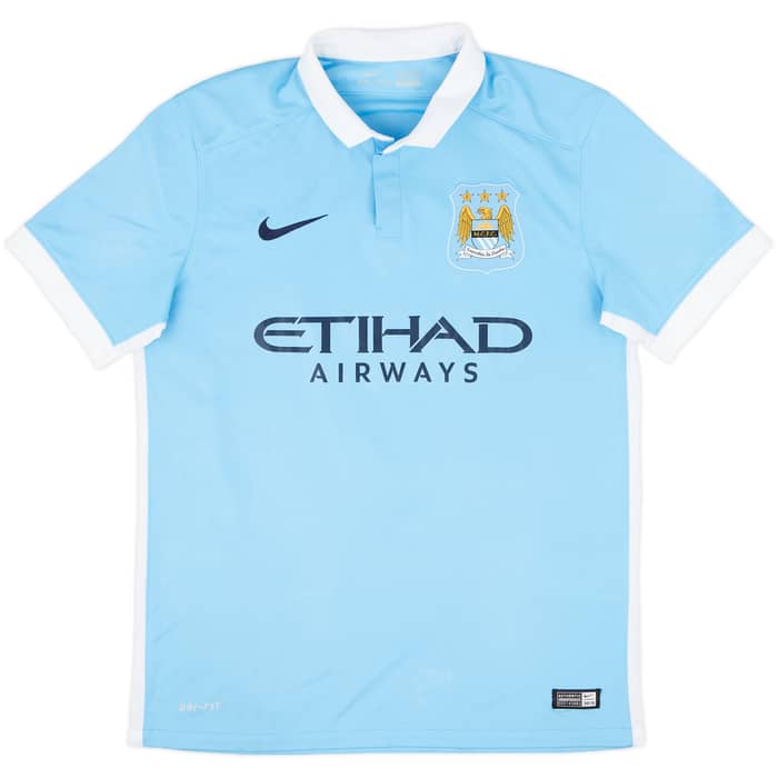 2015-16 Manchester City Home Shirt Kompany #4 - 8/10 - (M)