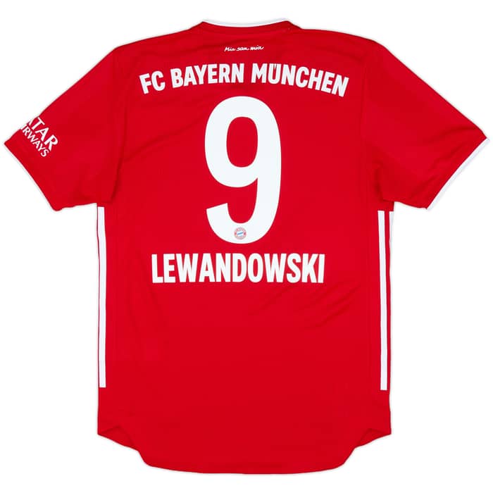 2020-21 Bayern Munich Authentic Home Shirt Lewandowski #9 - 8/10 - (S)