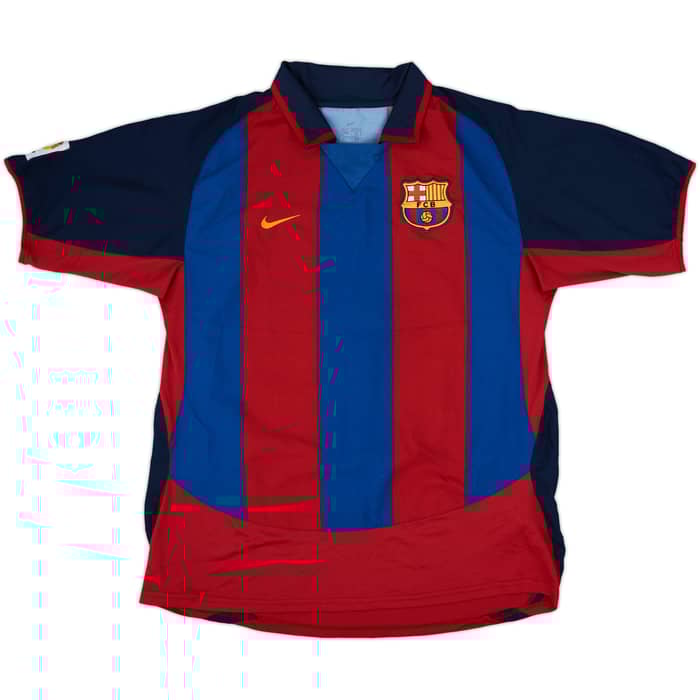 2003-04 Barcelona Home Shirt Ronaldinho #10 - 8/10 - (L)