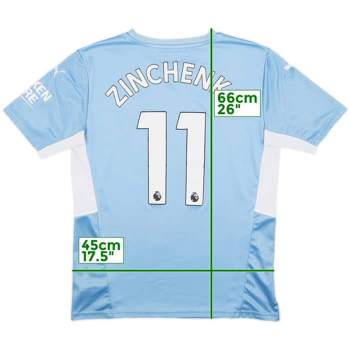 2021-22 Manchester City Home Shirt Zinchenko #11 - 6/10 - (M)