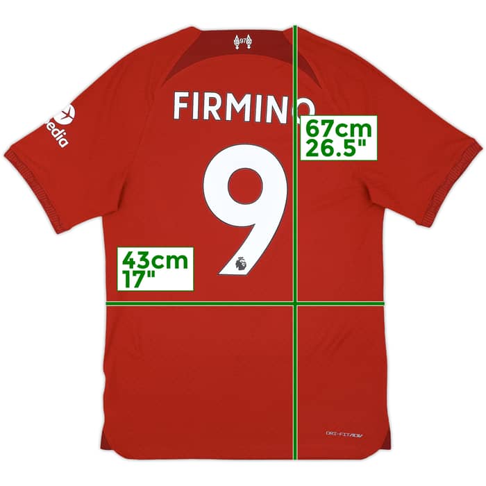 2022-23 Liverpool Authentic Home Shirt Firmino #9 - 9/10 - (M)