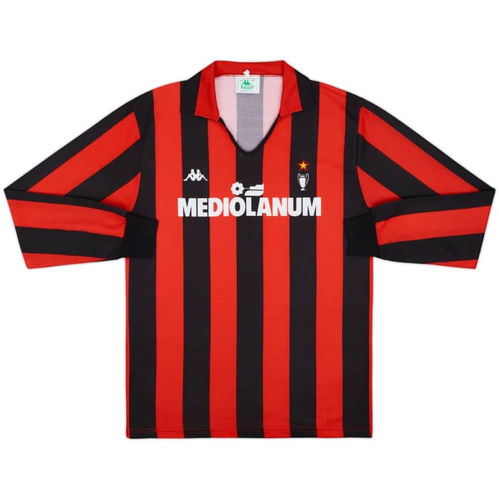 1988-89 AC Milan Home L/S Shirt - 8/10 - (XL)