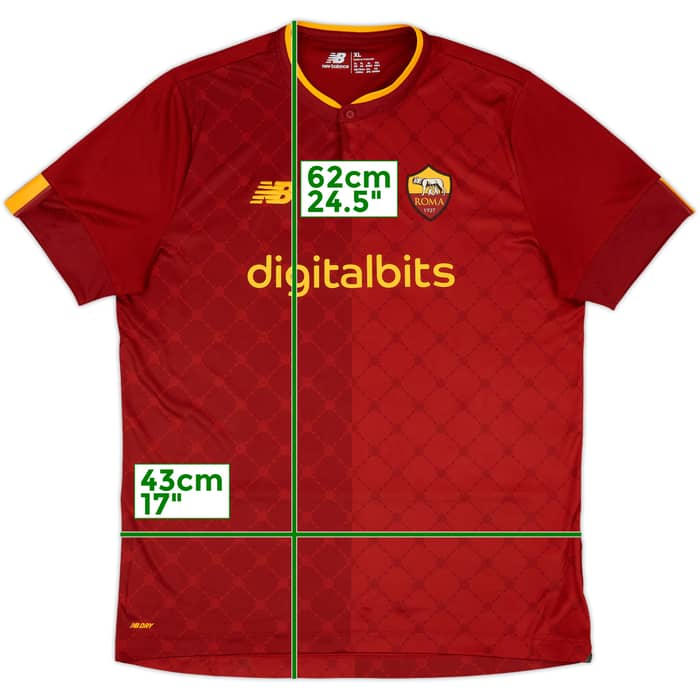 2022-23 Roma Home Shirt - 10/10 - (XL)