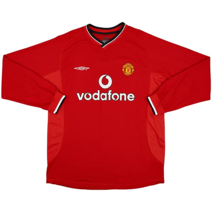 2000-02 Manchester United Home L/S Shirt Veron #4 - 6/10 - (L)