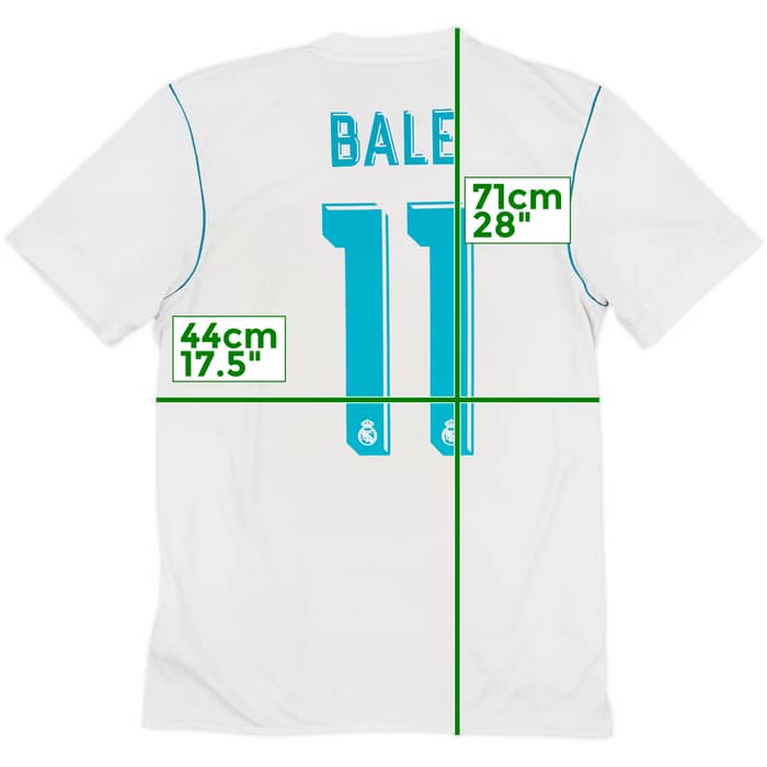 2017-18 Real Madrid Home Shirt Bale #11 - 7/10 - (S)