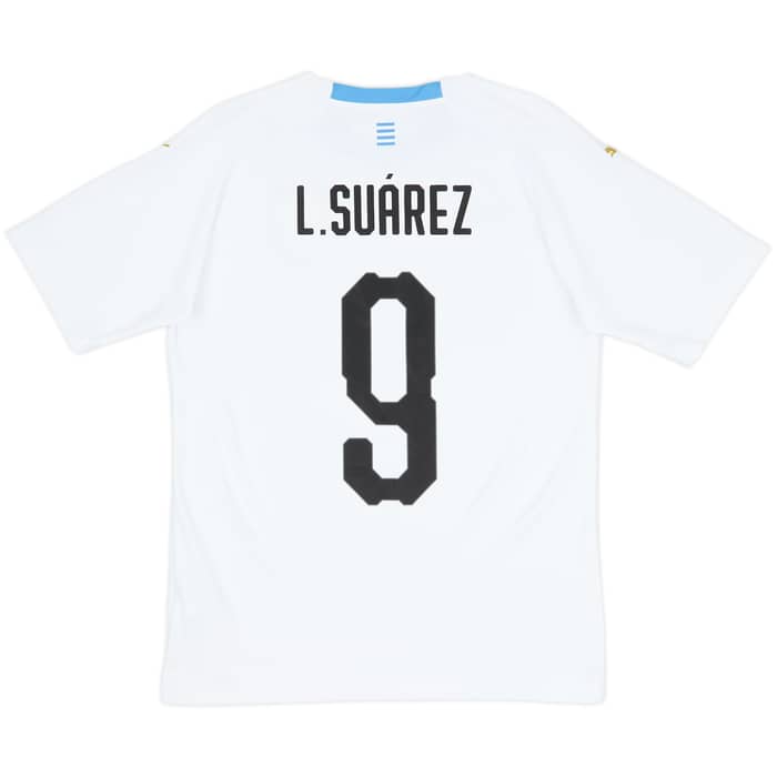 2018-19 Uruguay Away Shirt Suarez #9 - 7/10 - (S)