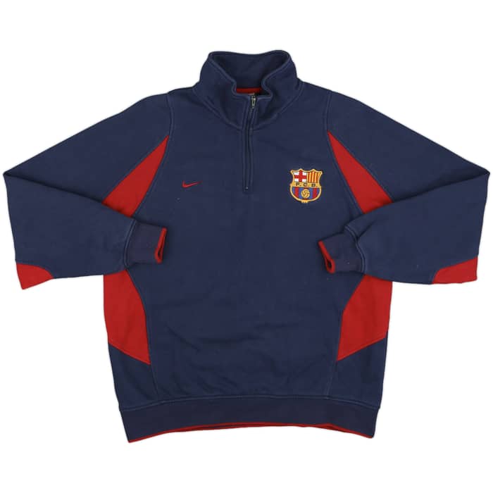 2001-02 Barcelona Nike 1/4 Zip Training Top - 8/10 - (M)