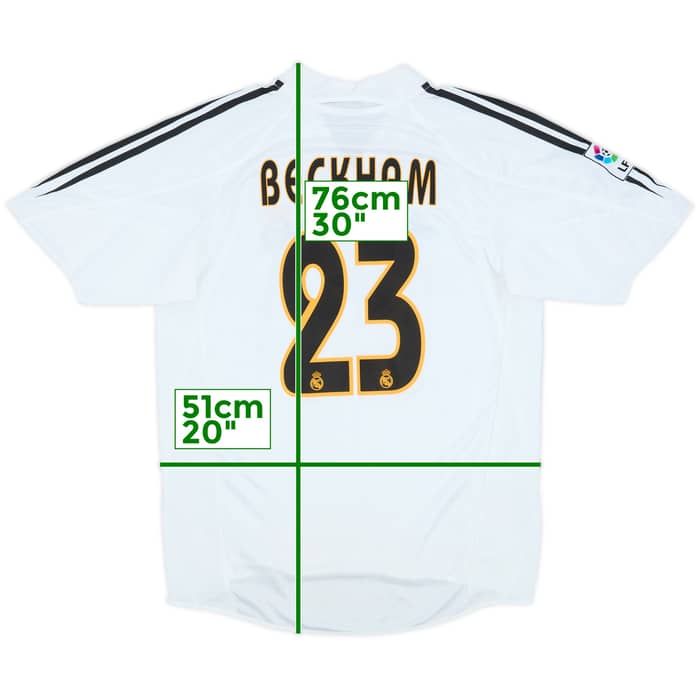 2004-05 Real Madrid Home Shirt Beckham #23 - 8/10 - (M)